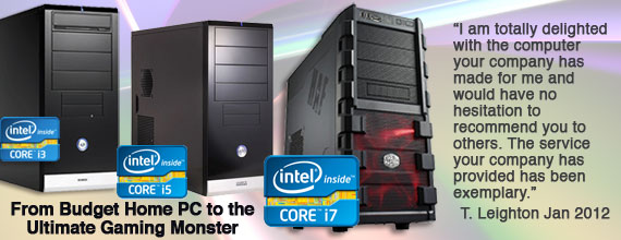home/office gaming pc custom intel i3 i5 i7