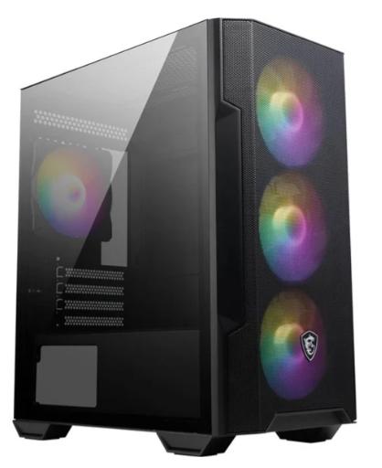 MSI M100R aRGB: 1x Top USB 3.0, 2x USB 2.0 & Audio